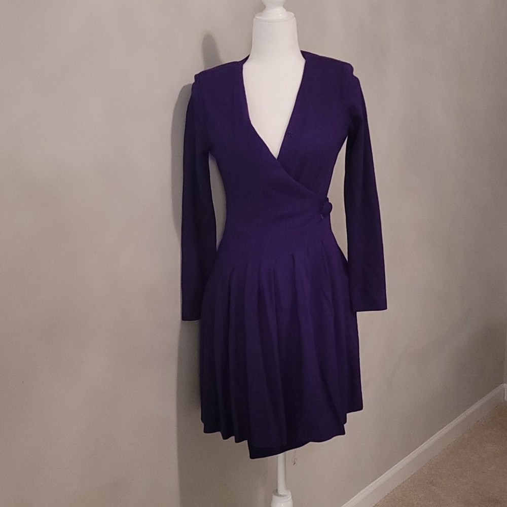 VINTAGE Kimberly by bayard purple wrap dress